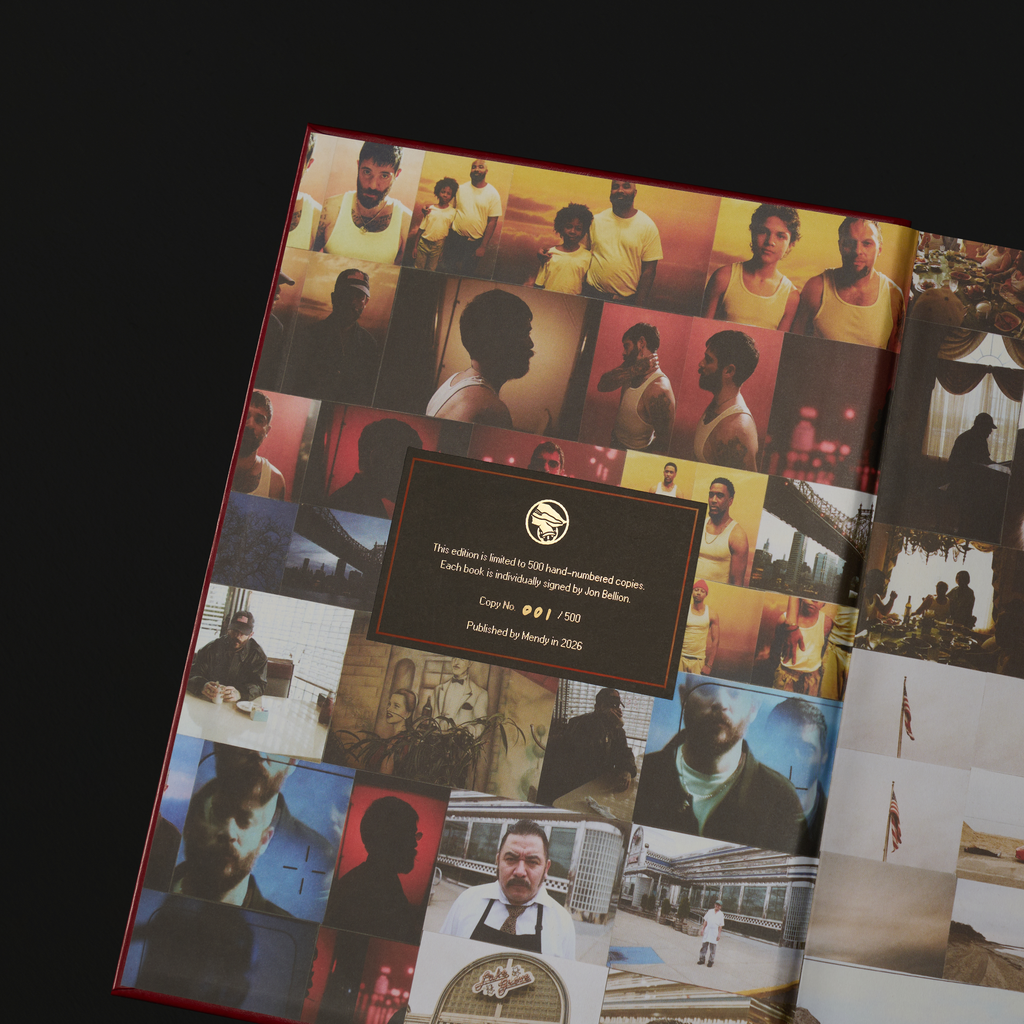 Father Figure Legacy Edition hand-numbered tip-in — limited to 500 signed copies, photo collage interior, a collaboration between Mendy and Jon Bellion